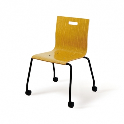 單椅/曲木椅/堆疊椅/餐椅/鐵腳椅推薦_EH系列 基本腳輪款