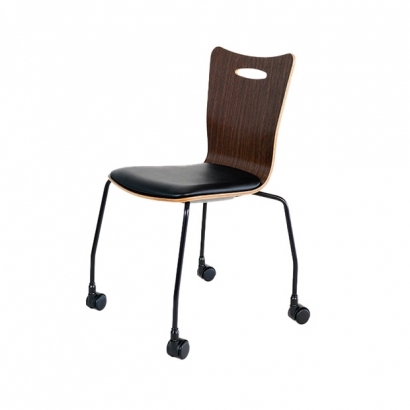 單椅/曲木椅/堆疊椅/餐椅/鐵腳椅推薦_AO Chair 單人椅 座墊基本腳輪款