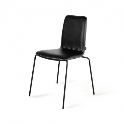單椅/曲木椅/堆疊椅/餐椅/鐵腳椅推薦_AO Chair 單人椅 包覆皮革款